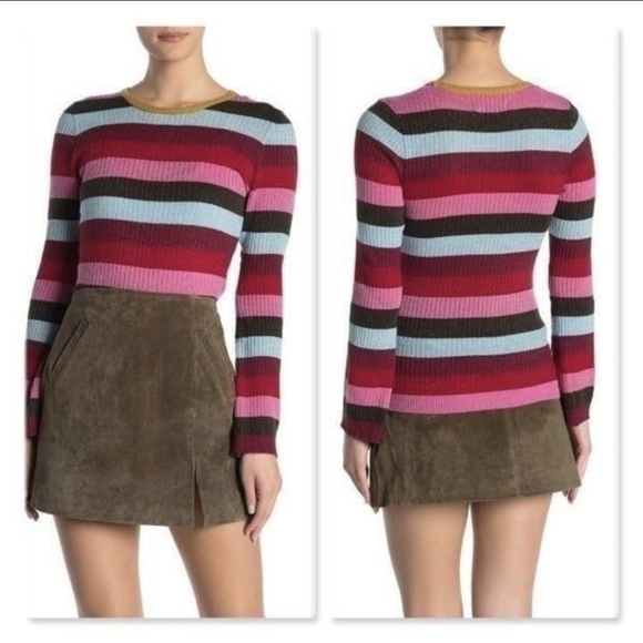 Blank NYC Tops - Blank NYC Metallic Stripe Top XS